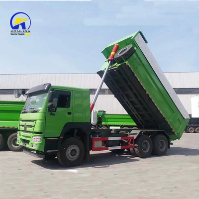 Sinotruk HOWO 10 ruote camion a scarico 371 CV camion a gomma di seconda mano con sedili gialli ≤5