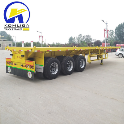 12500x2500x1650mm 3 assi 45ft semirimorchio piatto 4 assi 53ft contenitore rimorchio
