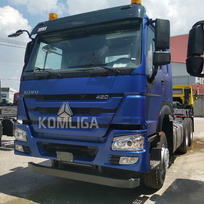 Progettazione di pneumatici radiali e cambio Hw19710 Sinotruk 6X4 HOWO Container Truck Head Used Tractor