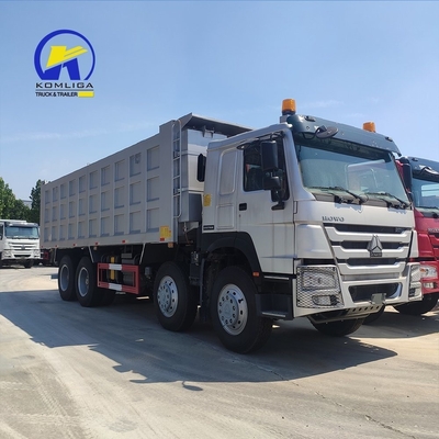 8X4 371HP HOWO Sino Dump Truck Usato Truck Tipper con lifting idraulico di tipper ventrale