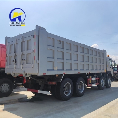 8X4 371HP HOWO Sino Dump Truck Usato Truck Tipper con lifting idraulico di tipper ventrale
