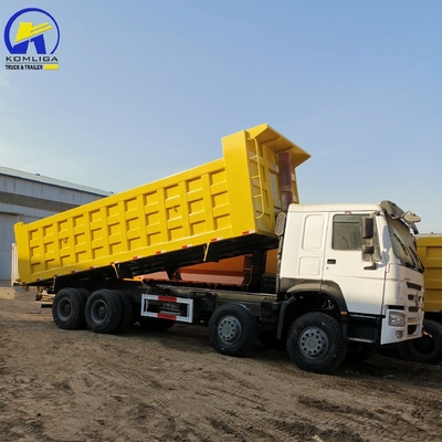 Usato 8X4 60 Tonnes Heavy HOWO Dump Truck Sinotruk in buone condizioni con pneumatici radiali 1200r20