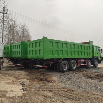 Euro 2 standard di emissioni utilizzato Sinotruk HOWO 375HP Dump Truck con pneumatici radiali 1200r20