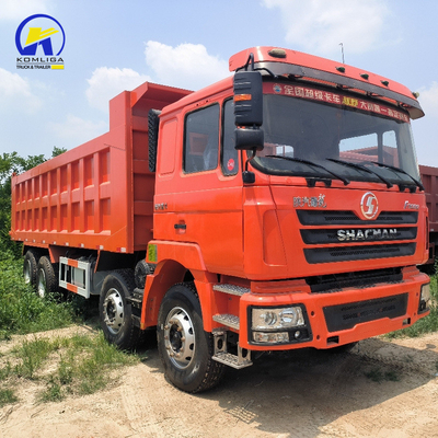 8X4 Shacman Dump Truck pneumatico usato Certificazione GCC 16tons Capacità di carico Asse posteriore