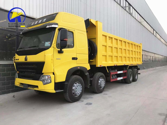 WD615.47.D12.42 8X4 12 pneumatici usati HOWO camion di scarico camion di ribaltamento con sollevamento frontale centrale