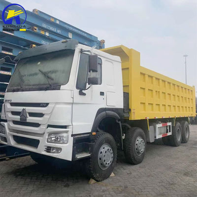 Sinotruk HOWO 375HP 8X4 12wheel Rhd LHD 60ton Used Tipper Dump Truck per la costruzione