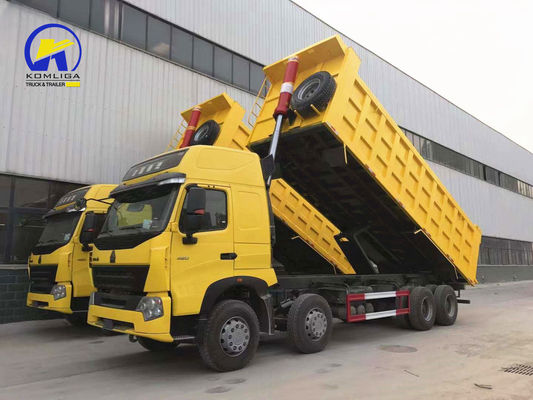 12 ruote 8x4 HOWO camion di scarico/sconto con asse anteriore 9 tonnellate di capacità di carico e utilizzato