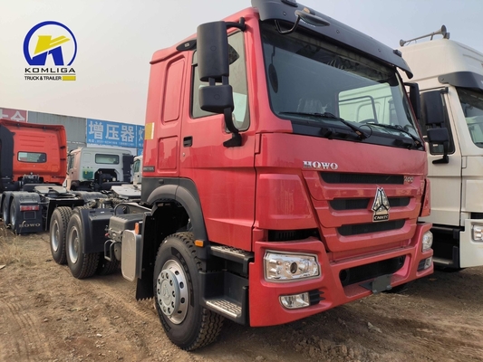 6X4 ruota motrice usata Sinotruk HOWO 10 ruota di trazione capo rimorchio camion con cabina a/c