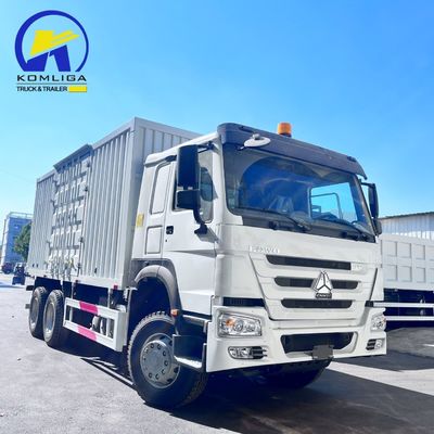 Trasporto utilizzato 6X4 4X2 Box Cargo Truck con ribaltatore ventrale sollevamento idraulico utilizzato