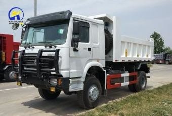 Mercato africano 6X4 4X2 camion da carico a letto piatto con sollevamento del ribaltatore ventrale e propulsione diesel