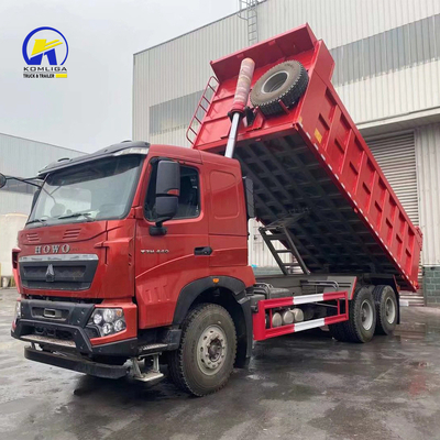 Sinotruk HOWO 10 ruote camion a scarico 371 CV camion a gomma di seconda mano con sedili gialli ≤5