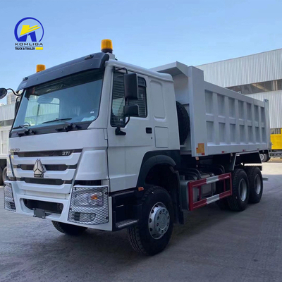 Sinotruk HOWO 10 ruote camion a scarico 371 CV camion a gomma di seconda mano con sedili gialli ≤5