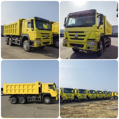 Camionetti di gomma usati Heavy Duty HOWO 371HP 6X4 Dump Truck con trasmissione manuale in Africa