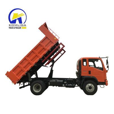 Sinotruk HOWO leggero idraulico 4x2 4t 5t Piccolo mini-dump truck con LHD/RHD