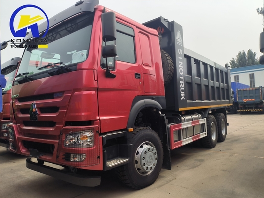 25 tonnellate usate HOWO Camionetto di scarico a gomma 6X4 10 ruote con dimensione del secchio 5600X2300X1500