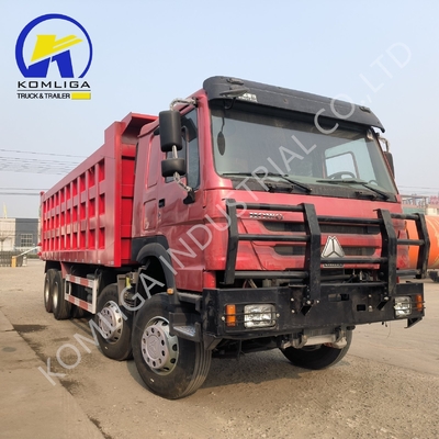 Red 8X4 Trucks 371 HP 375HP 400HP 420HP Sinotruk Heavy Duty Tipping Tipper Dumper Second hand Dump Truck e HOWO Truck per il mercato africano