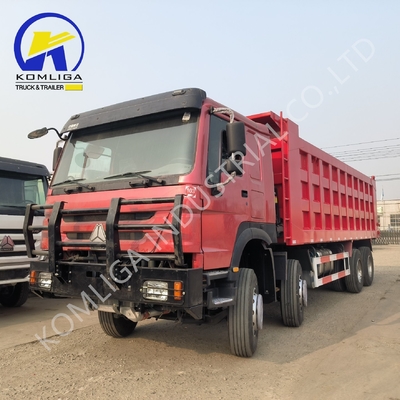 Red 8X4 Trucks 371 HP 375HP 400HP 420HP Sinotruk Heavy Duty Tipping Tipper Dumper Second hand Dump Truck e HOWO Truck per il mercato africano