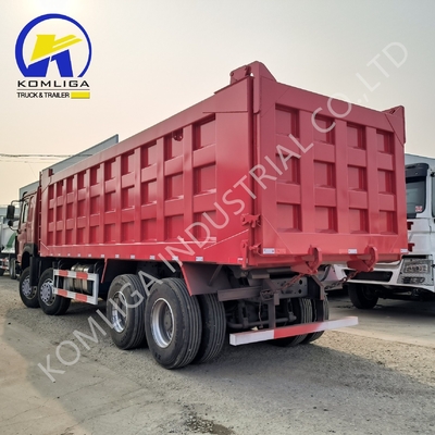 Red 8X4 Trucks 371 HP 375HP 400HP 420HP Sinotruk Heavy Duty Tipping Tipper Dumper Second hand Dump Truck e HOWO Truck per il mercato africano