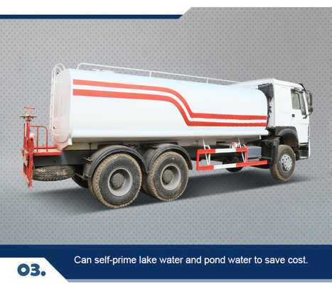Trasporto idraulico ad inclinamento ventrale HOWO 6X4 Cisterna d'acqua con colore blu
