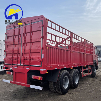 Sinotruck HOWO Usato 6X4 10 ruote Fence Trailer Truck Dolly Full Side Wall Board Container Cargo Truck