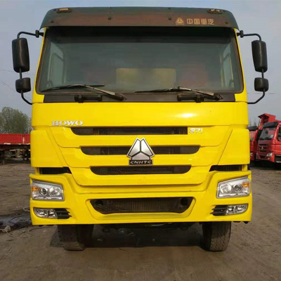 Sinotruk HOWO 8X4 371HP camion di scarico giallo di seconda mano con tipo di trasmissione manuale