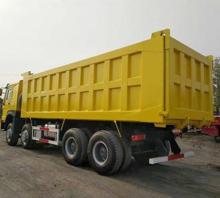 Sinotruk HOWO 8X4 371HP camion di scarico giallo di seconda mano con tipo di trasmissione manuale