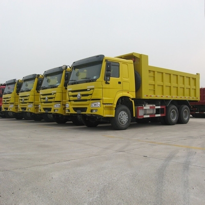 Sinotruk HOWO 8X4 371HP camion di scarico giallo di seconda mano con tipo di trasmissione manuale
