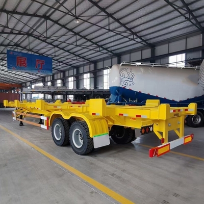 3 assi 40t 40ft Container Skeleton Trailer per il trasporto di container pesanti
