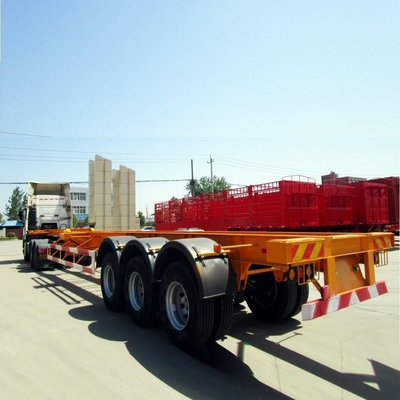Semi-remorco con tre assi 40FT con contenitore scheletrico con Jost 2.0 o 3.5 pollici King Pin