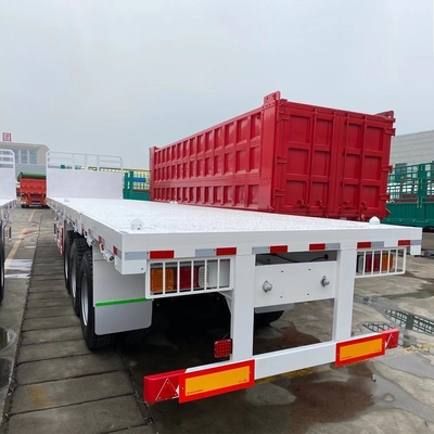 20FT 40FT Tri Axles Flat Bed Trailer con personalizzazione e Jost due velocità supporto gamba