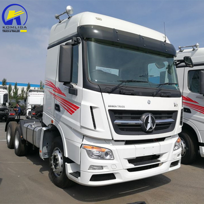 6X4 ruota motrice North Benz Camionetto a testa di trattore con cisterna di carburante in lega di alluminio da 400L