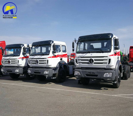 6X4 ruota motrice North Benz Camionetto a testa di trattore con cisterna di carburante in lega di alluminio da 400L