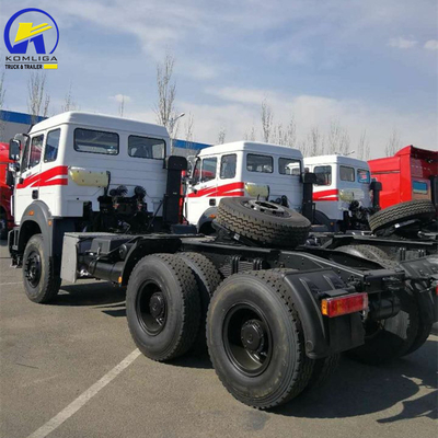 6X4 ruota motrice North Benz Camionetto a testa di trattore con cisterna di carburante in lega di alluminio da 400L