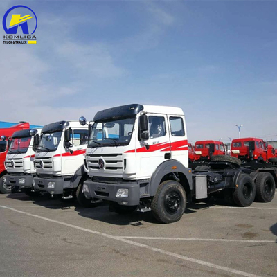 6X4 ruota motrice North Benz Camionetto a testa di trattore con cisterna di carburante in lega di alluminio da 400L