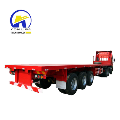 50 tonnellate 3 assi ABS semirimorchio opzionale per pesanti Lowboy 40 FT contenitore piatto