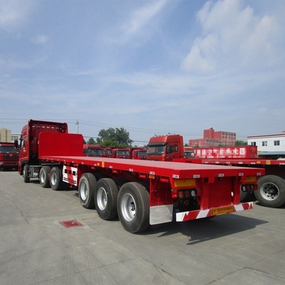 50 tonnellate 3 assi ABS semirimorchio opzionale per pesanti Lowboy 40 FT contenitore piatto