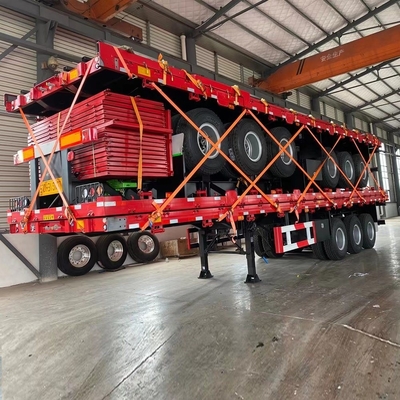 12500*2500*1650mm 3 4 asse 40FT piattaforma semirimorchio a piattaforma per il trasporto di container