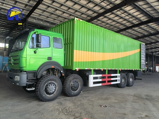 420 HP Beiben 8X4 Cargo Truck 8X8 Benz Van Truck 12 ruote Box Truck richiesta personalizzata