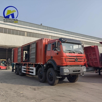 Beiben Benz 8X8 12 ruota furgone stile Box Cargo Truck 20cbm Bottone Dimensione 5600X2300X1500