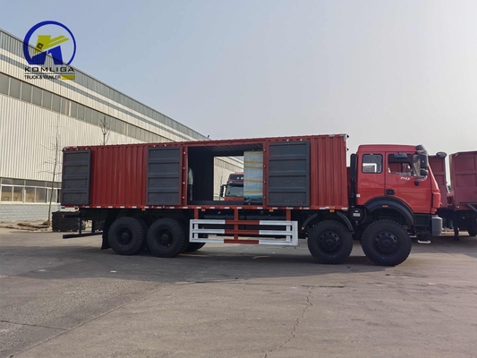 Beiben Benz 8X8 12 ruota furgone stile Box Cargo Truck 20cbm Bottone Dimensione 5600X2300X1500