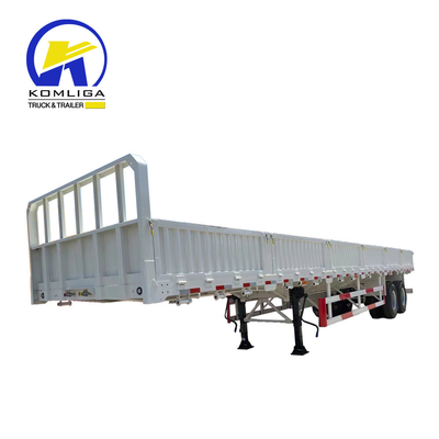 Triasse 40 50 60 tonnellate 600 mm Semi rimorchio a parete laterale Non auto-dumping 12.00r20 pneumatici