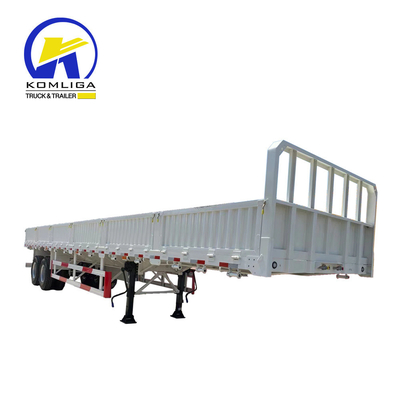 Triasse 40 50 60 tonnellate 600 mm Semi rimorchio a parete laterale Non auto-dumping 12.00r20 pneumatici