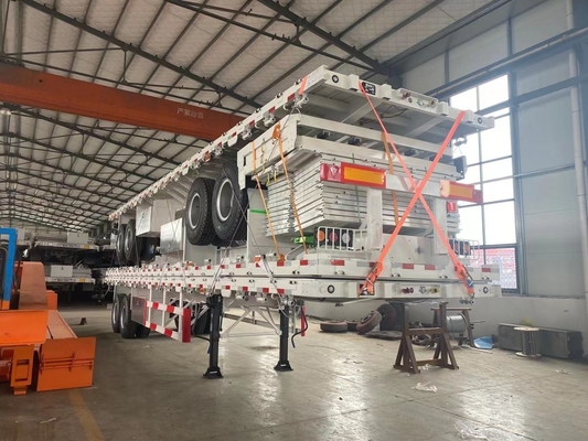 Triasse 40 50 60 tonnellate 600 mm Semi rimorchio a parete laterale Non auto-dumping 12.00r20 pneumatici