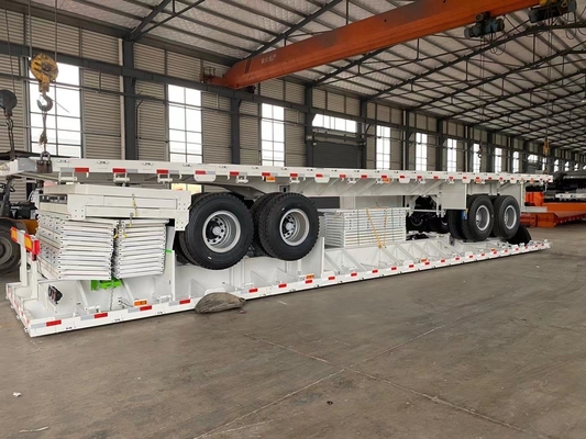 Triasse 40 50 60 tonnellate 600 mm Semi rimorchio a parete laterale Non auto-dumping 12.00r20 pneumatici