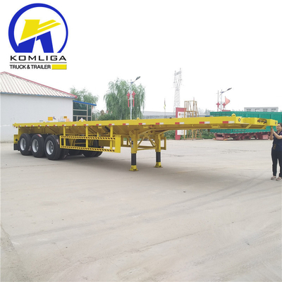 12500x2500x1650mm 3 assi 45ft semirimorchio piatto 4 assi 53ft contenitore rimorchio