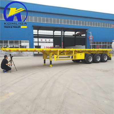 12500x2500x1650mm 3 assi 45ft semirimorchio piatto 4 assi 53ft contenitore rimorchio