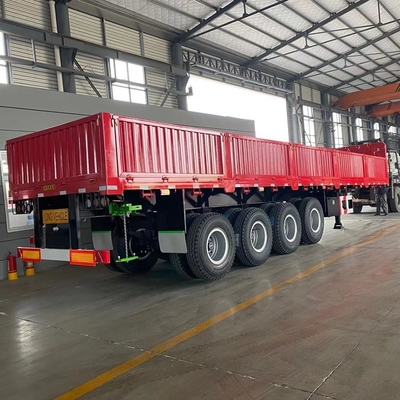 Capacità di carico di 80 tonnellate 3 assi 40 piedi Container Parete laterale semirimorchio con energia-luce LED