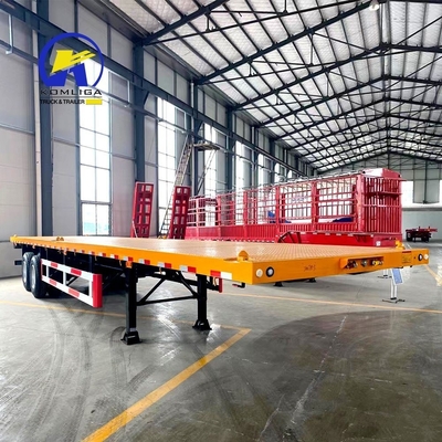 7000-8000 mm Base delle ruote Pesante 13 t Fuwa 30-100 t semirimorchio piatto per il beneficio