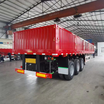 Contenitore da 40 piedi 600mm 12,5m 13m 3 asse porta laterale semirimorchio con design piatto
