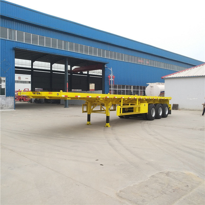 Giallo 3 assi semirimorchiato a pianta 40ft 48ft con traccia laterale 16mm di acciaio canale